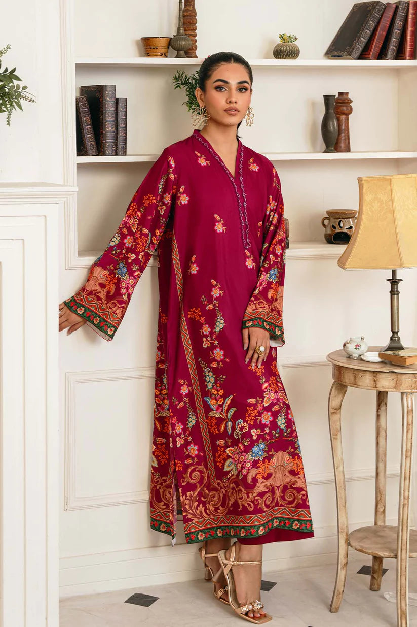 Arielle  - Printed Silk 2Pc Kaftan