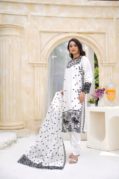 LYRA – Viscose Embroidered 3Pc Suit