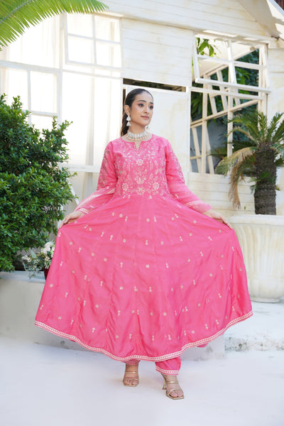 AMORA – Viscose Embroidered 3Pc Suit