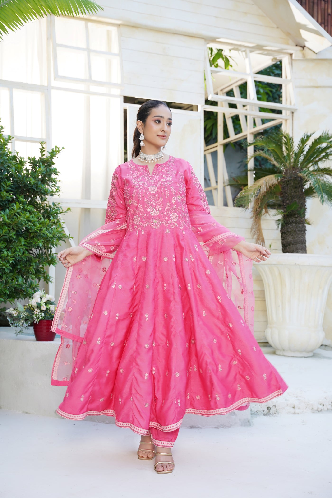 AMORA – Viscose Embroidered 3Pc Suit