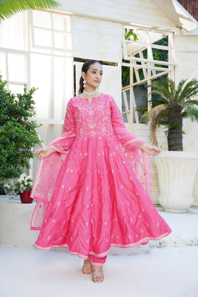 AMORA – Viscose Embroidered 3Pc Suit