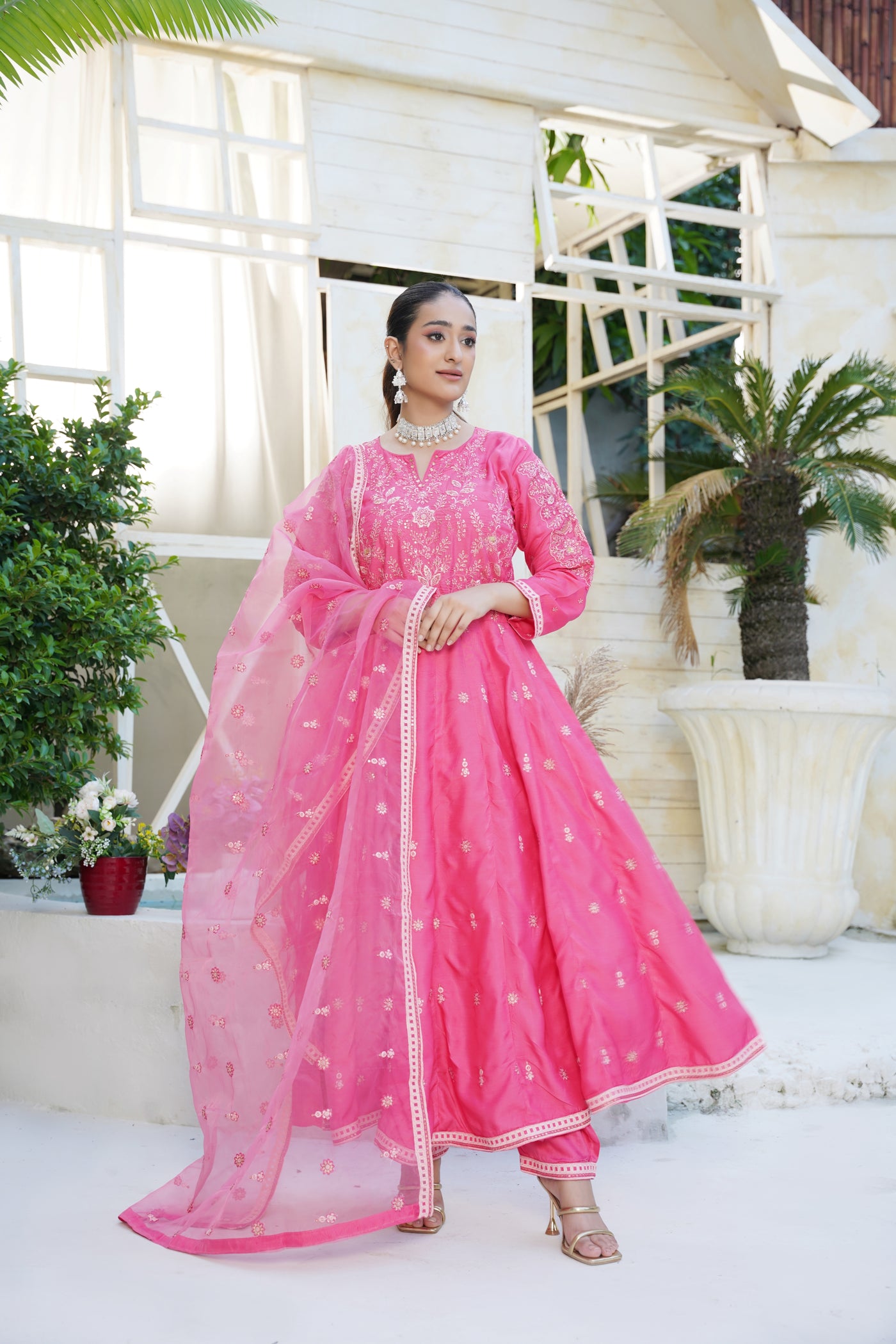 AMORA – Viscose Embroidered 3Pc Suit