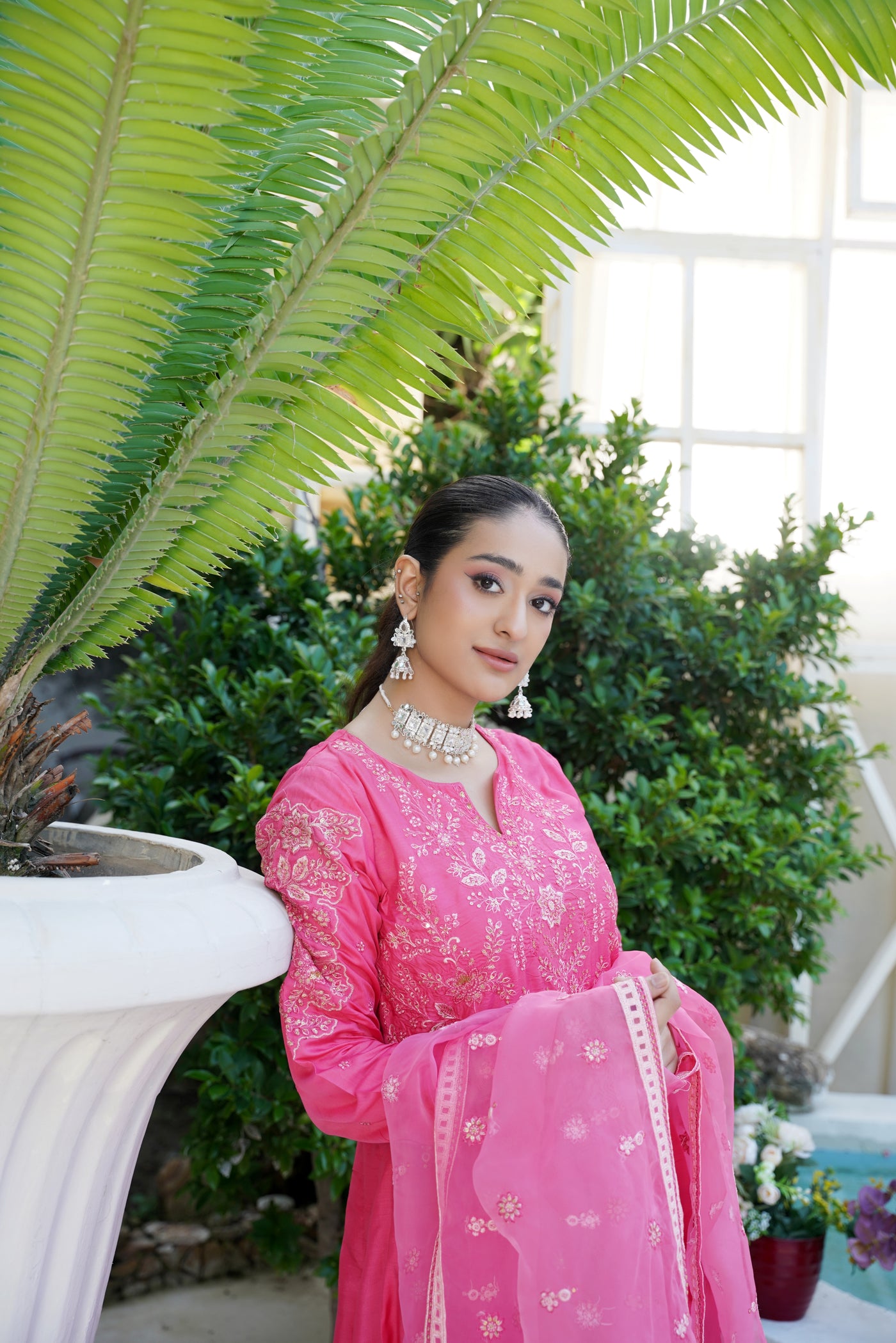 AMORA – Viscose Embroidered 3Pc Suit